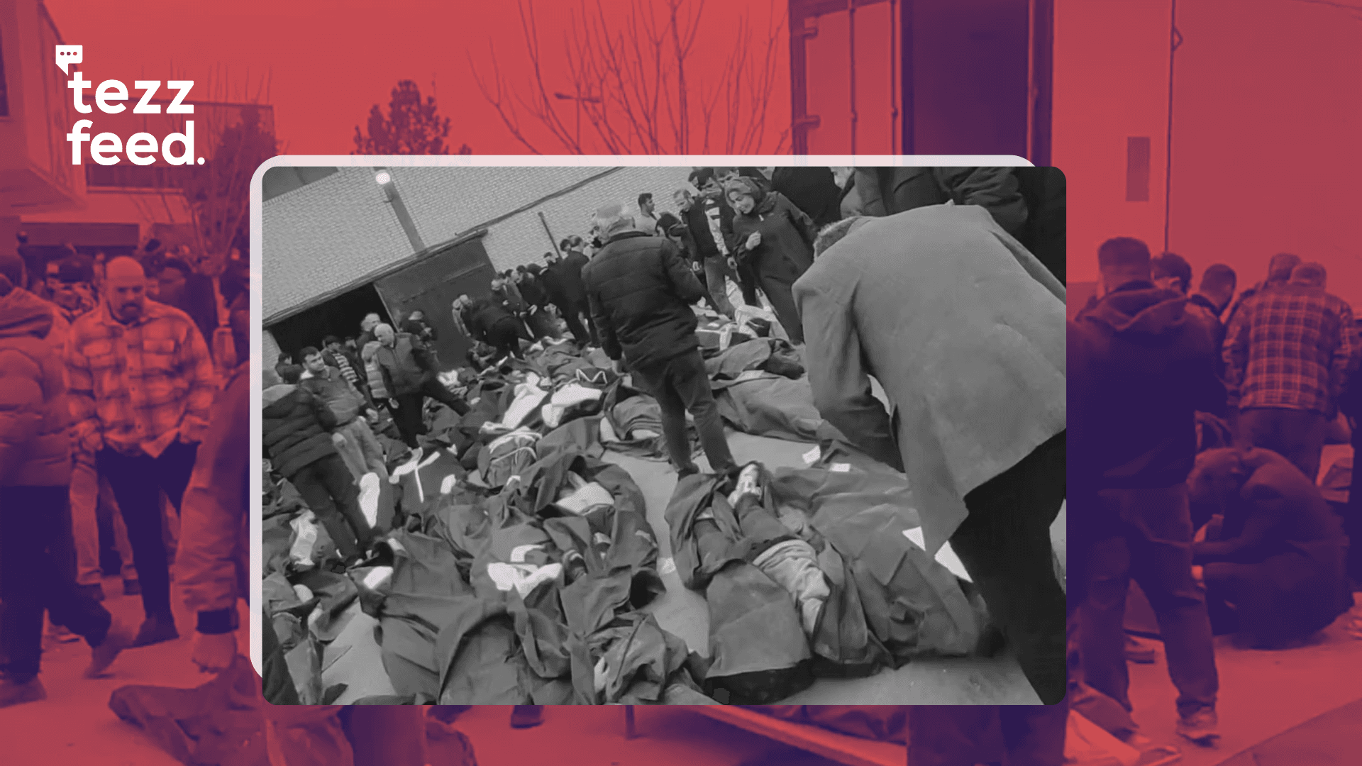 Tehran Morgue Street Lined with Body Bags Amid Tragic Loss