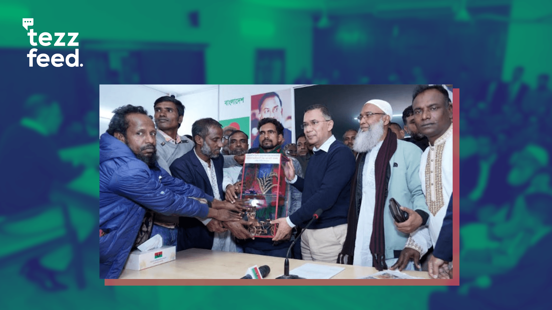 Tarique Rahman Meets Rickshaw, Van, and Auto Drivers for Discussion