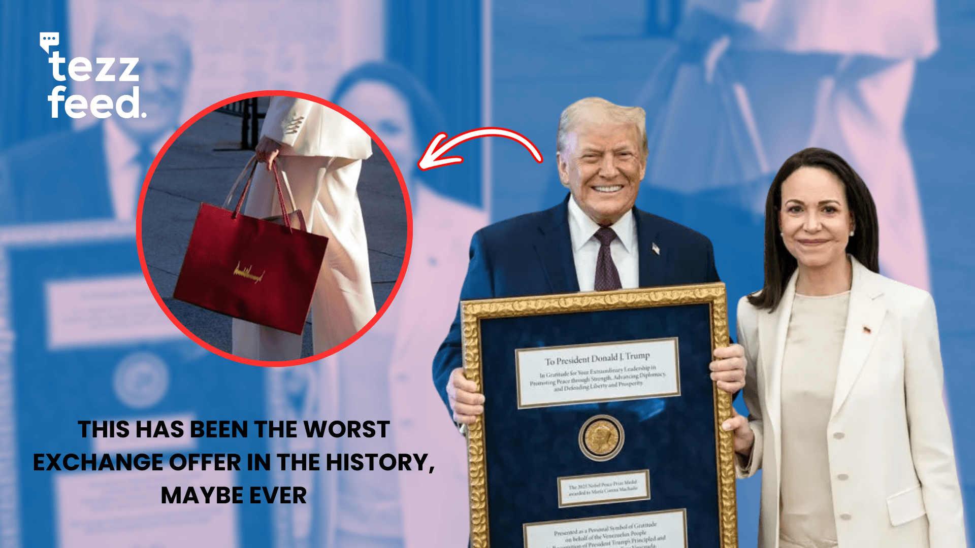 Machado Gifts Trump Nobel Medal but Gets Only Swag Bag, No Support Promise