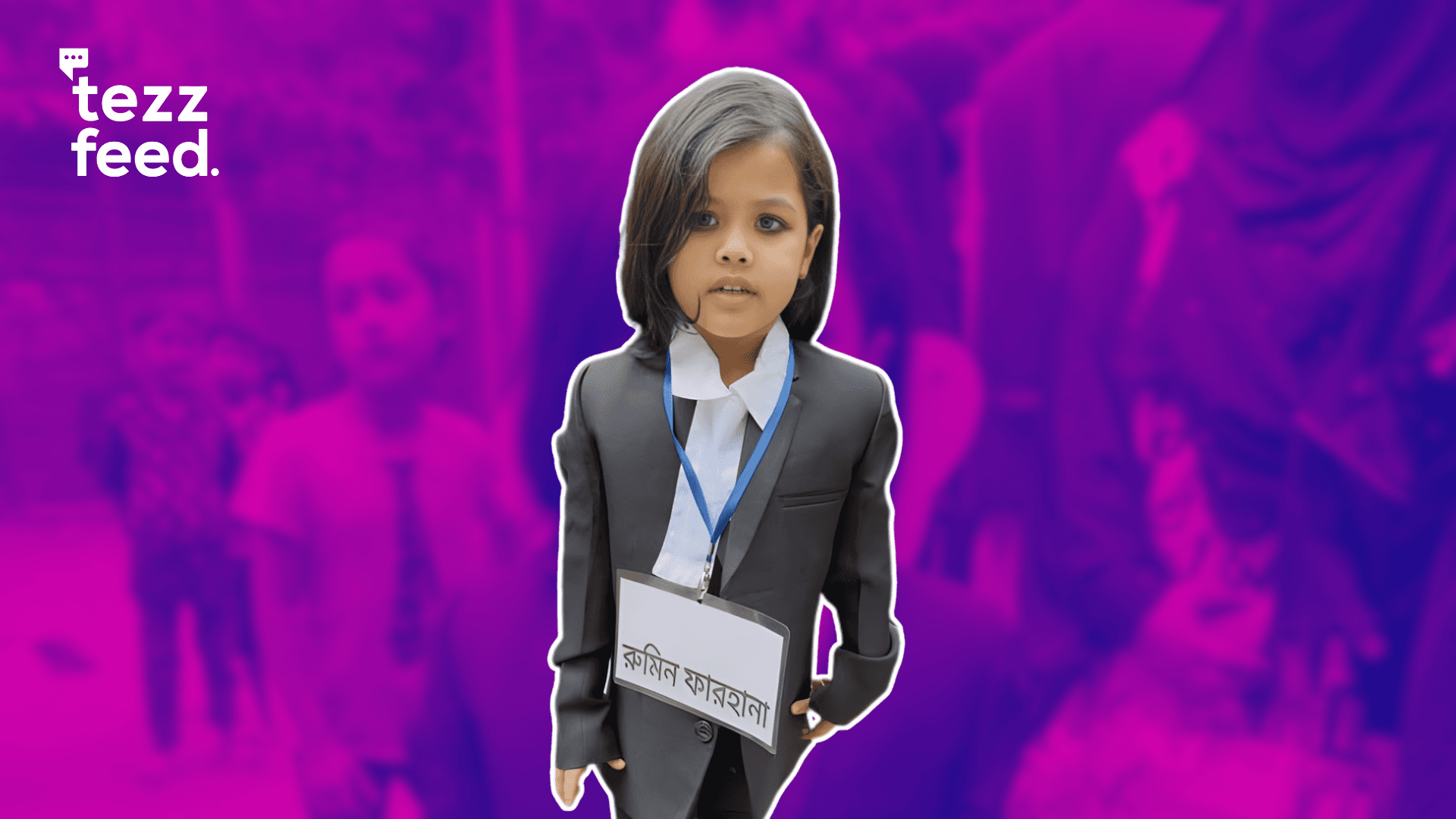 Little Girl Dresses Up as Rumeen Farhana at ‘Jemon Khusi Temon Shajo’