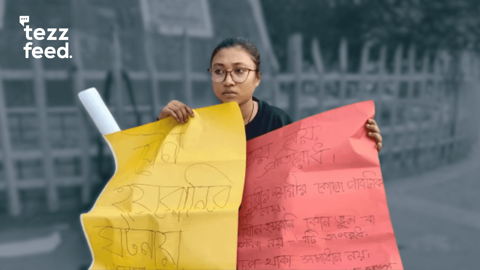 Woman Stages Solo Protest at DU Following Bus Harassment