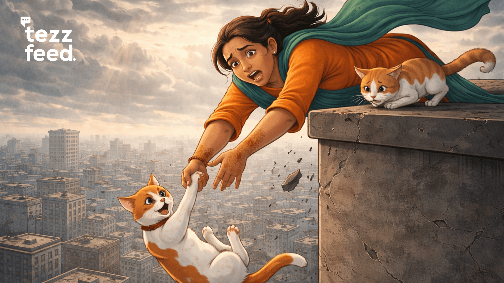 Woman dies after falling from roof while trying to save cat