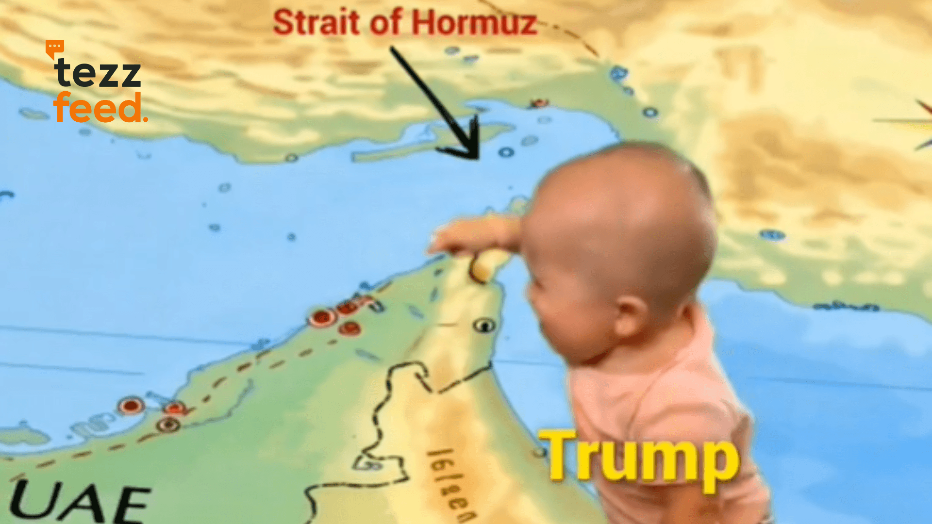 Iranian Video Mocks Trump, Portrays Him as Crying Baby Reaching for the Strait of Hormuz