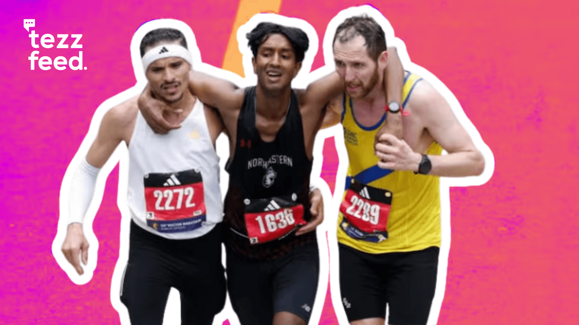 Runners help collapsed participant reach Boston Marathon finish line