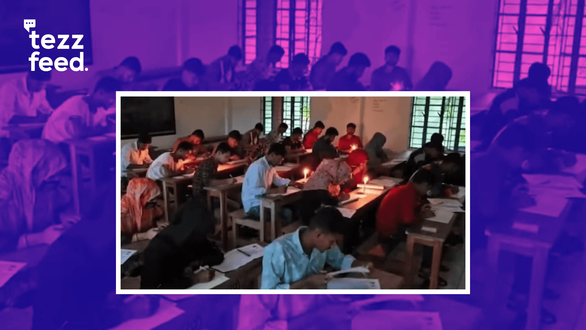 বজ্রবৃষ্টির কারণে বিদ্যুৎহীন বরিশালে মোমবাতির আলোয় ডিগ্রি পরীক্ষা দিল শিক্ষার্থীরা