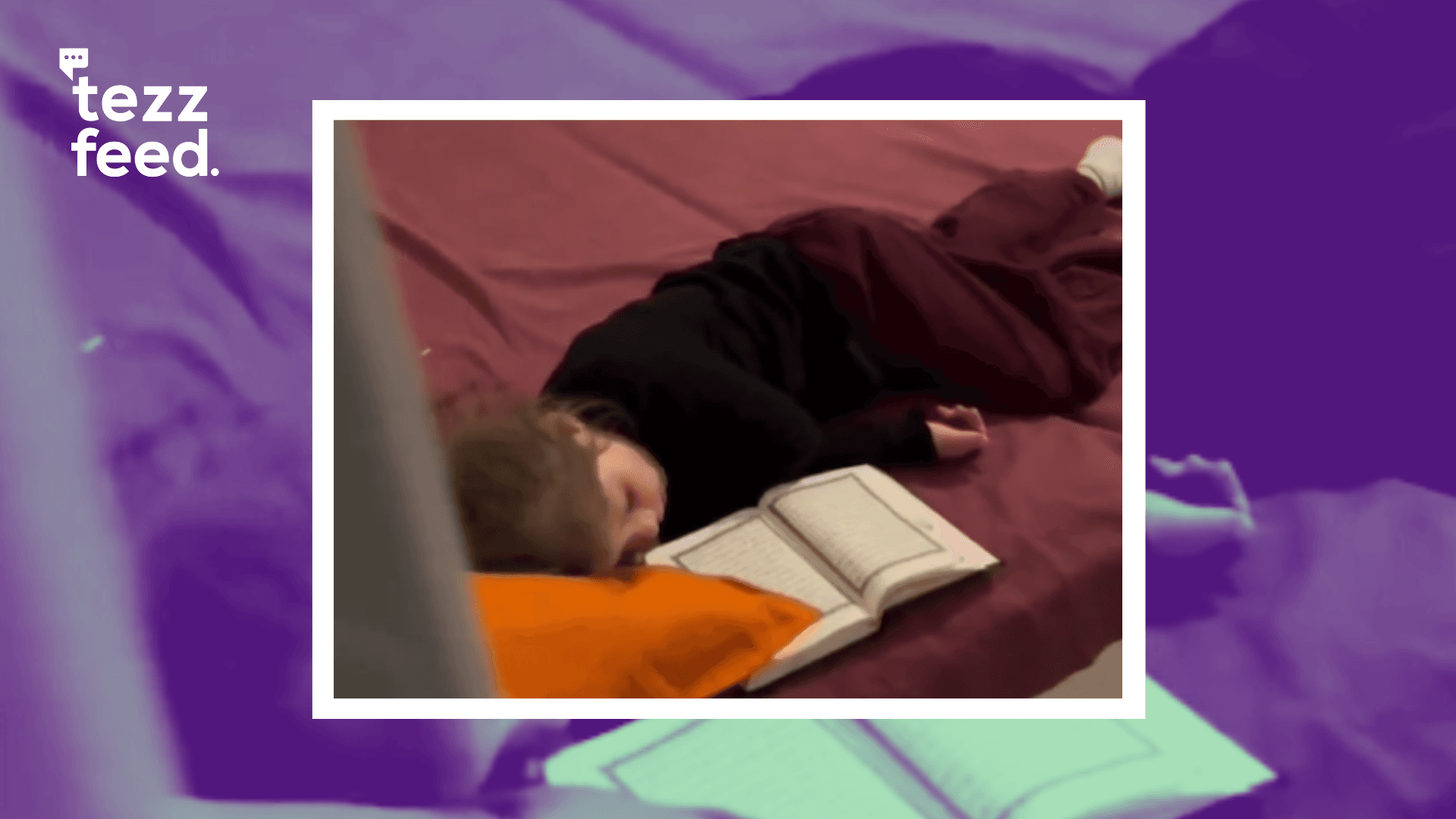 Mother records beautiful moment as sleepy little one recites the Quran while fighting sleep