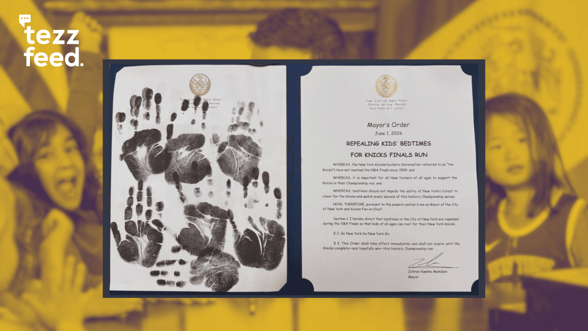 Mamdani Signs ‘Executive Order’ to Suspend Kids Bedtimes During NBA Finals Frenzy