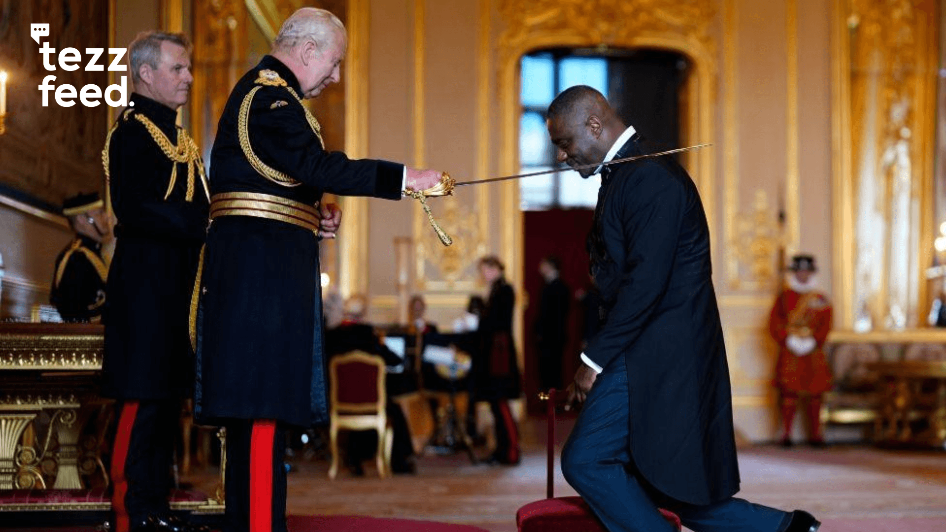 Luther star Idris Elba knighted by King Charles III for services to young people