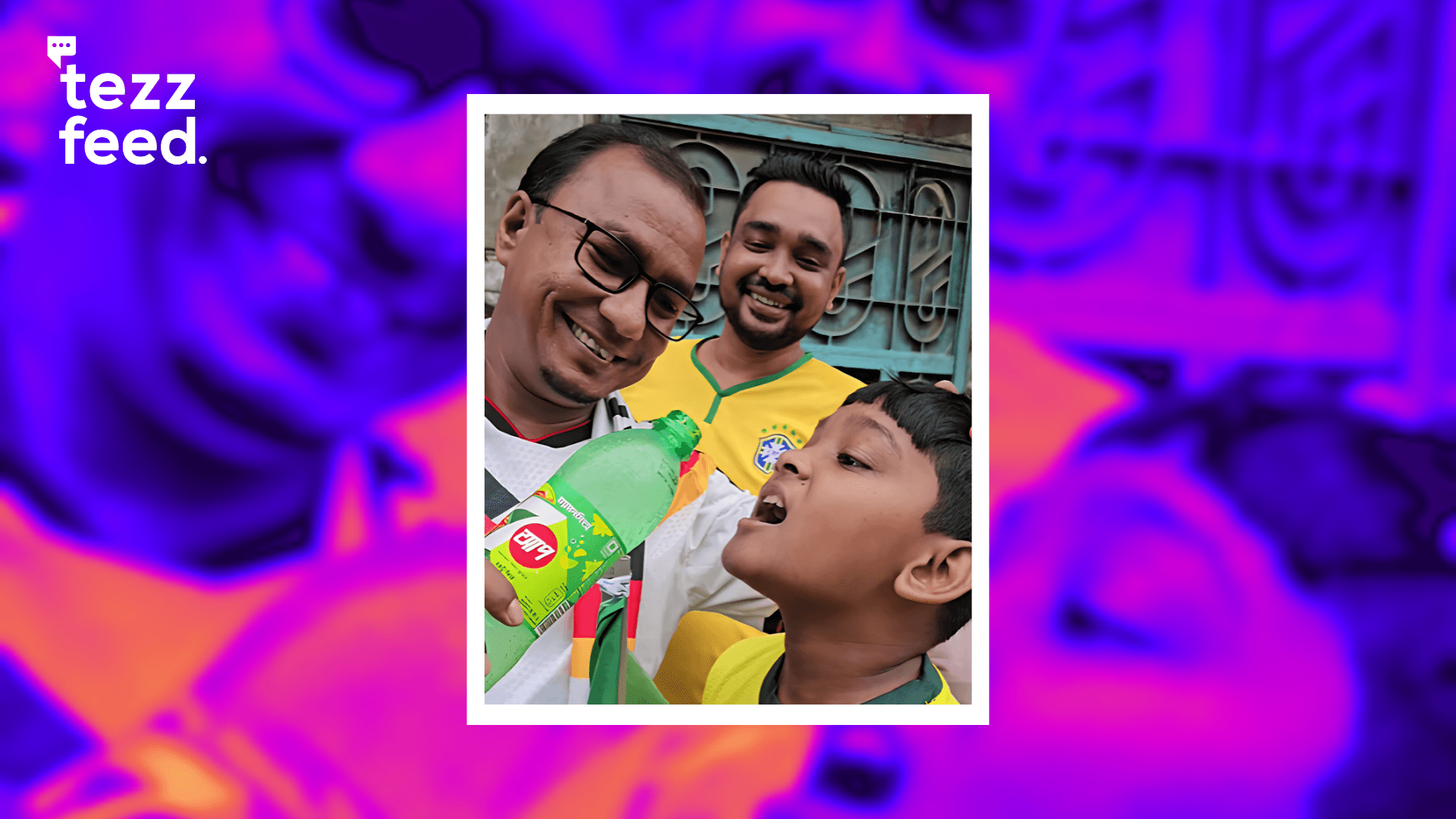 Germany Supporter Father Offers 7Up to His Brazil-Supporter Son