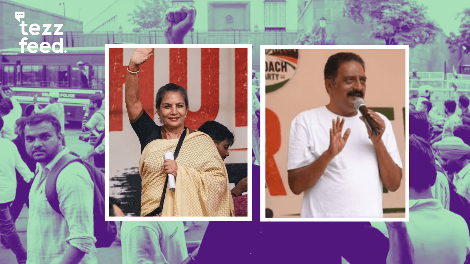 Shabana Azmi, Prakash Raj Join Student-Led Cockroach Janta Party Protest