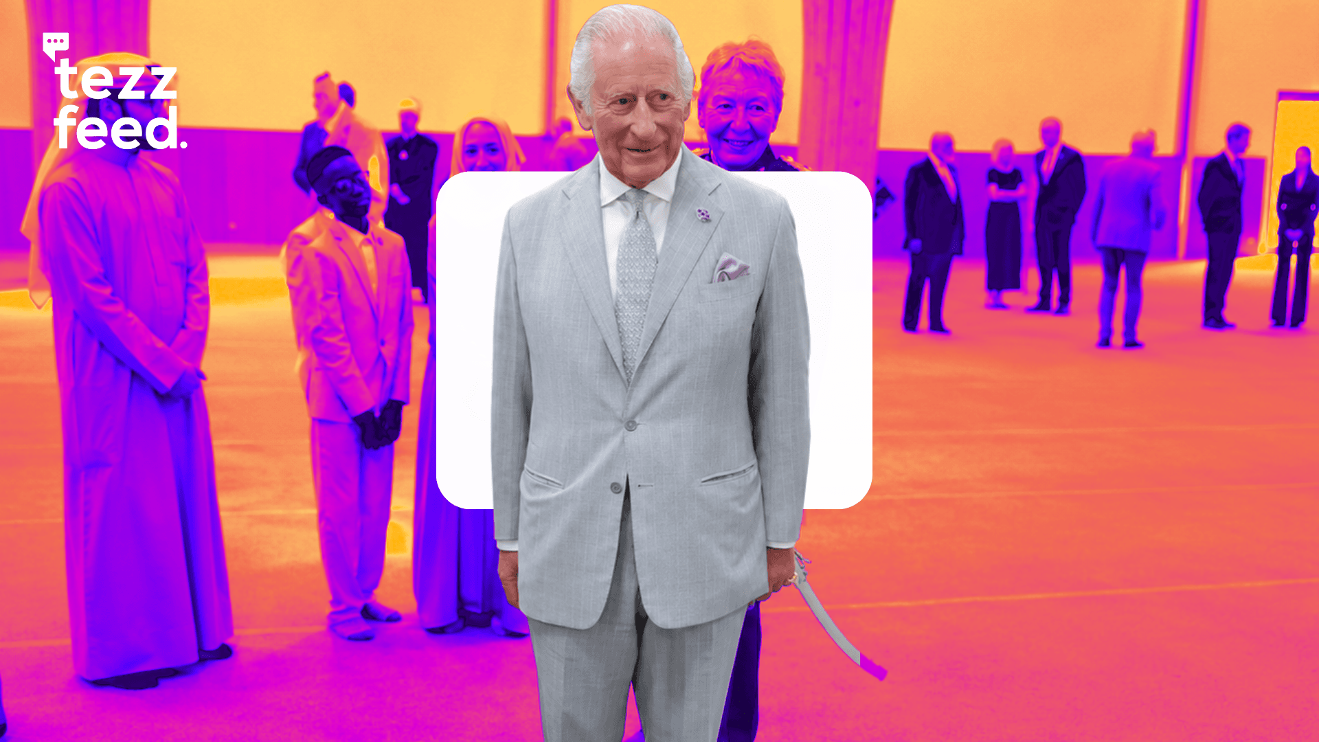 King Charles goes shoeless as he displays knitted socks during mosque visit