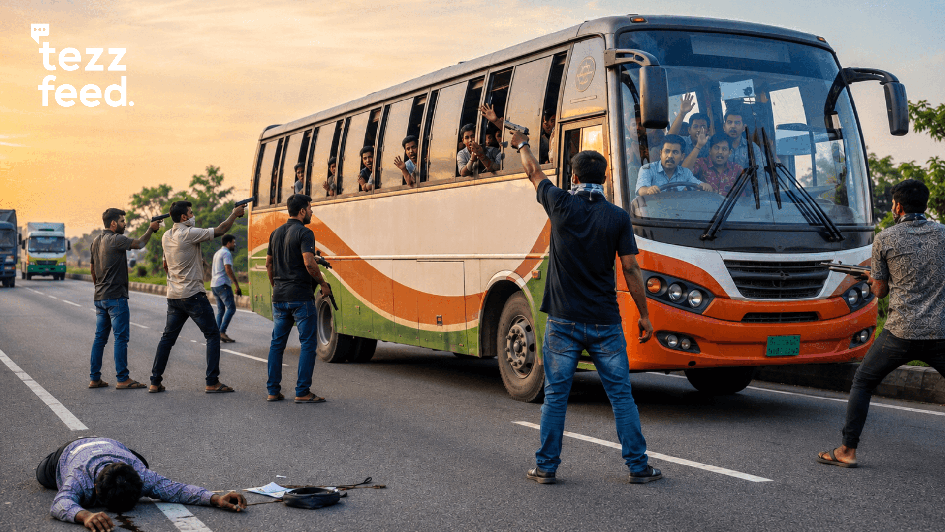 Armed Gang Robbers Stop Bus, Shoot bKash Employee, Loot Tk 57 Lakh on Cox's Bazar–Teknaf Highway