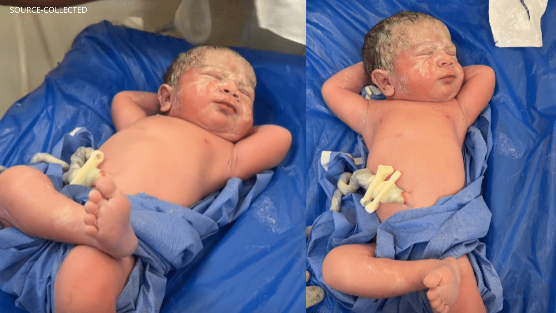 Video Shows Newborn Baby Coming Out of the Womb Already Living His Best Life