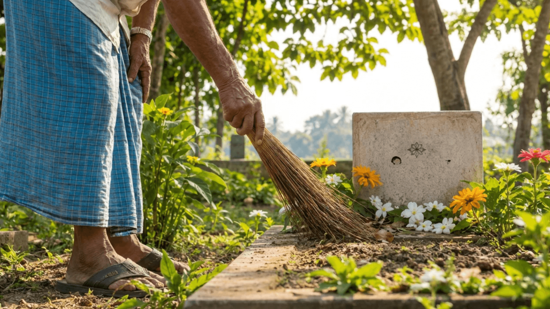 Every morning after Fajr, an 85-year-old lawyer cleans his late wife’s grave, keeping their love alive for 15 years.